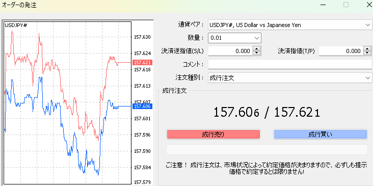 成行注文